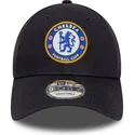 cappellino-visiera-curva-blu-navy-snapback-9forty-core-di-chelsea-football-club-premier-league-di-new-era