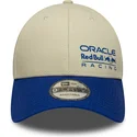 beige-und-blaue-verstellbare-curved-cap-9forty-seasonal-von-red-bull-racing-formula-1-von-new-era