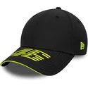 new-era-curved-brim-9forty-recycled-stripe-valentino-rossi-vr46-motogp-black-adjustable-cap