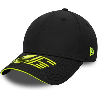 Svart böjd justerbar keps 9FORTY Recycled Stripe Valentino Rossi VR46 MotoGP från New Era