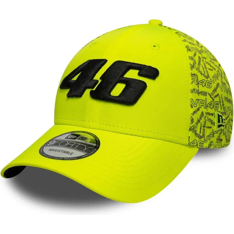 casquette-courbee-jaune-ajustable-9forty-all-over-print-valentino-rossi-vr46-motogp-new-era