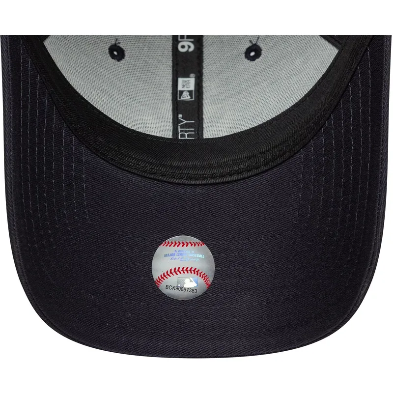marineblaue-verstellbare-curved-cap-9forty-fruit-icon-der-new-york-yankees-mlb-von-new-era