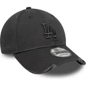gra-bojd-justerbar-keps-med-gra-logotyp-9forty-wash-distress-fran-los-angeles-dodgers-mlb-av-new-era