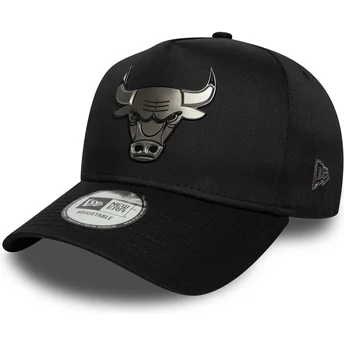 Czarna zakrzywiona czapka snapback 9FORTY E Frame Metallic Chicago Bulls NBA New Era