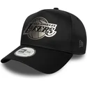 gorra-curva-negra-snapback-9forty-e-frame-metallic-de-los-angeles-lakers-nba-de-new-era