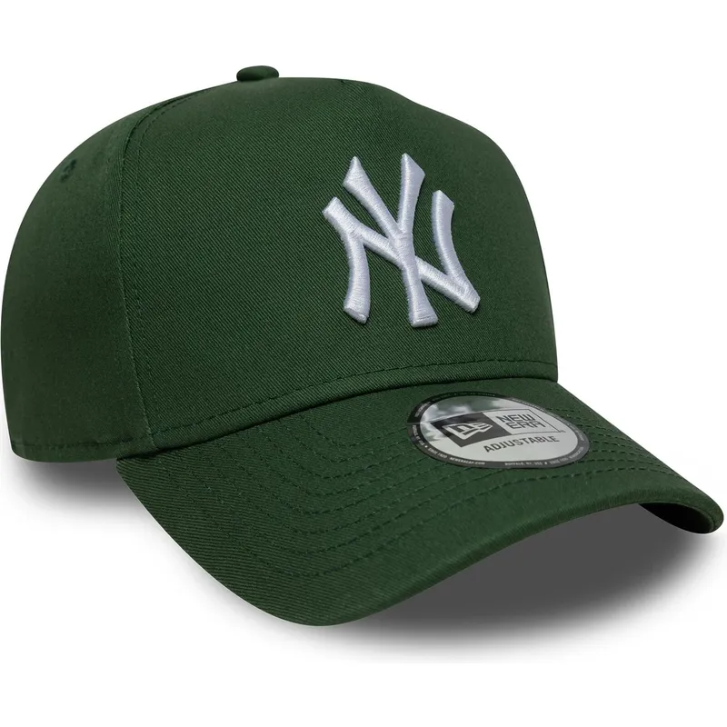 gron-kurvad-keps-snapback-9forty-e-frame-league-essential-fran-new-york-yankees-mlb-av-new-era