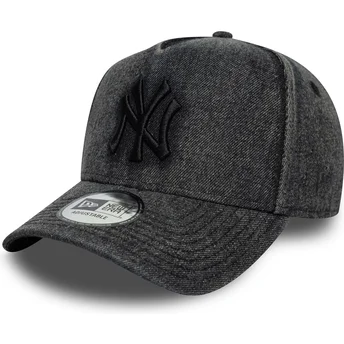 Gorra curva negra snapback 9FORTY E Frame Denim de New York Yankees MLB de New Era