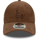 new-era-curved-brim-brown-logo-9forty-m-crown-cord-los-angeles-dodgers-mlb-brown-adjustable-cap