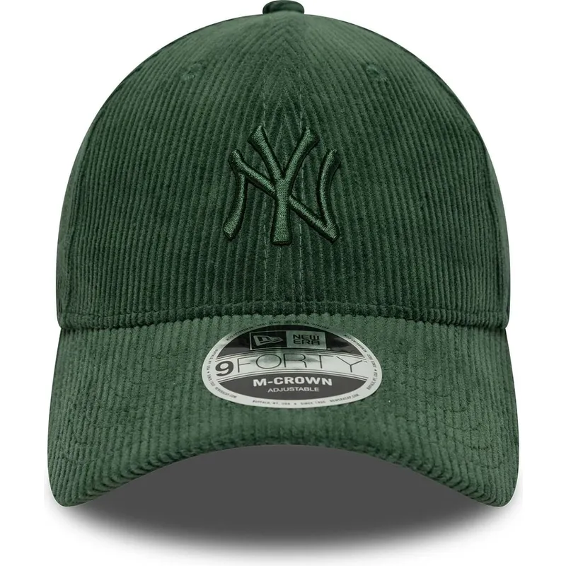 gorra-curva-verde-ajustable-con-logo-verde-9forty-m-crown-cord-de-new-york-yankees-mlb-de-new-era
