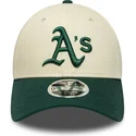 bojd-keps-beige-och-gron-snapback-9forty-m-crown-fran-oakland-athletics-mlb-av-new-era