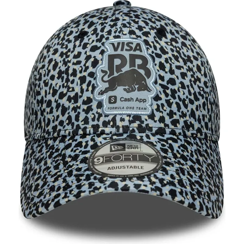 casquette-courbee-leopard-ajustable-9forty-m-crown-racing-bulls-f1-team-formula-1-new-era