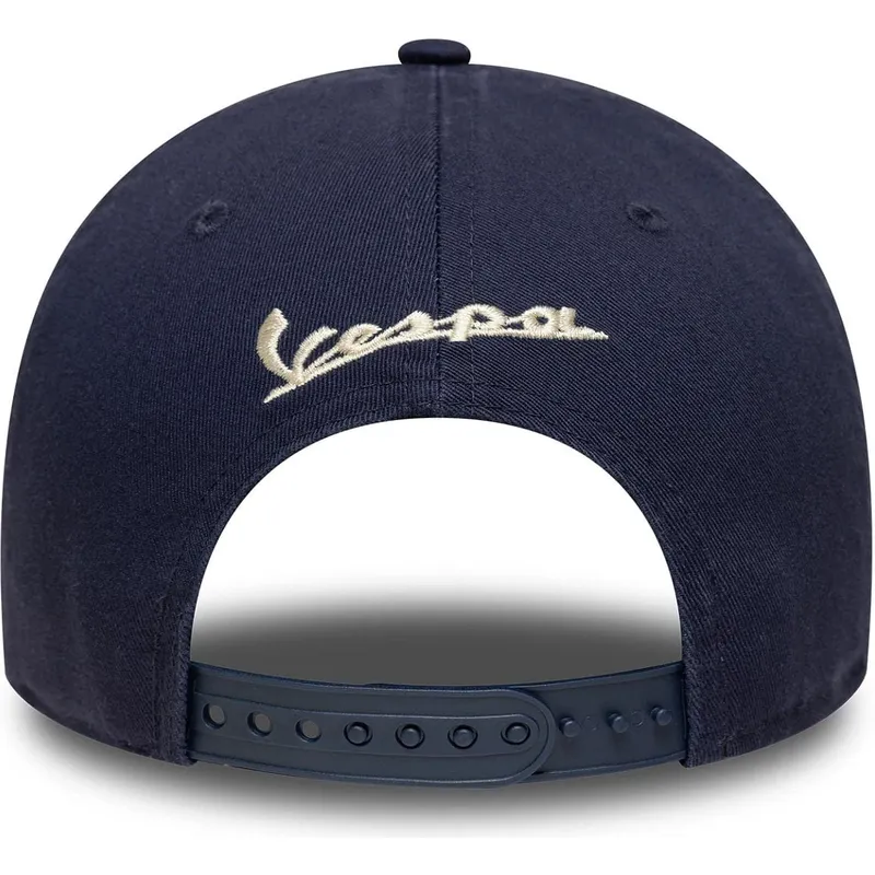 new-era-curved-brim-9forty-m-crown-80th-year-vespa-piaggio-blue-snapback-cap