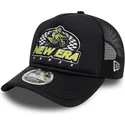 casquette-trucker-noire-9forty-m-crown-graphic-new-era