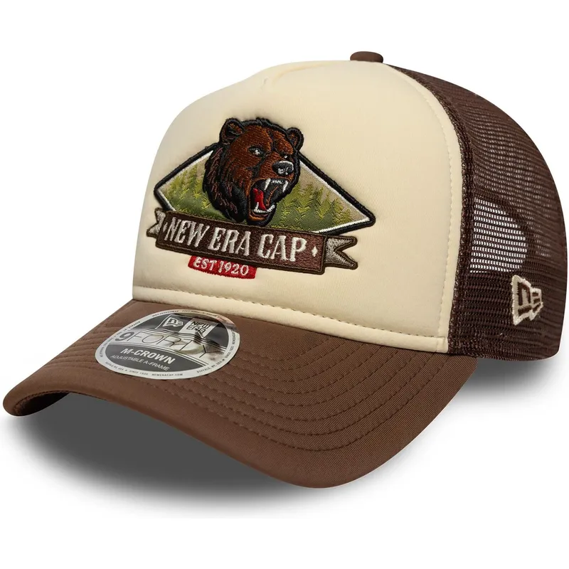 braune-trucker-kappe-9forty-m-crown-graphic-von-new-era