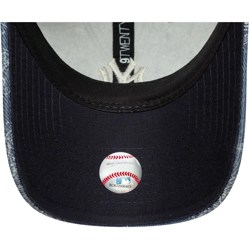 casquette-courbee-bleue-ajustable-9twenty-washed-paisley-new-york-yankees-mlb-new-era
