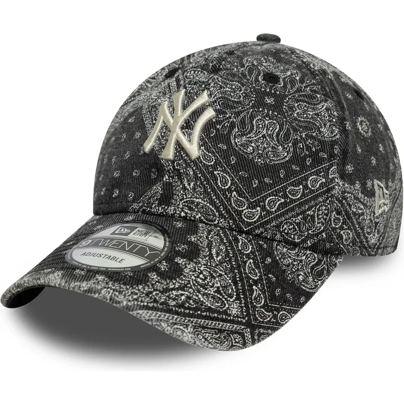new-era-curved-brim-9twenty-washed-paisley-new-york-yankees-mlb-black-adjustable-cap