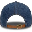 cappellino-curvo-blu-regolabile-9twenty-denim-distress-di-new-york-yankees-mlb-di-new-era