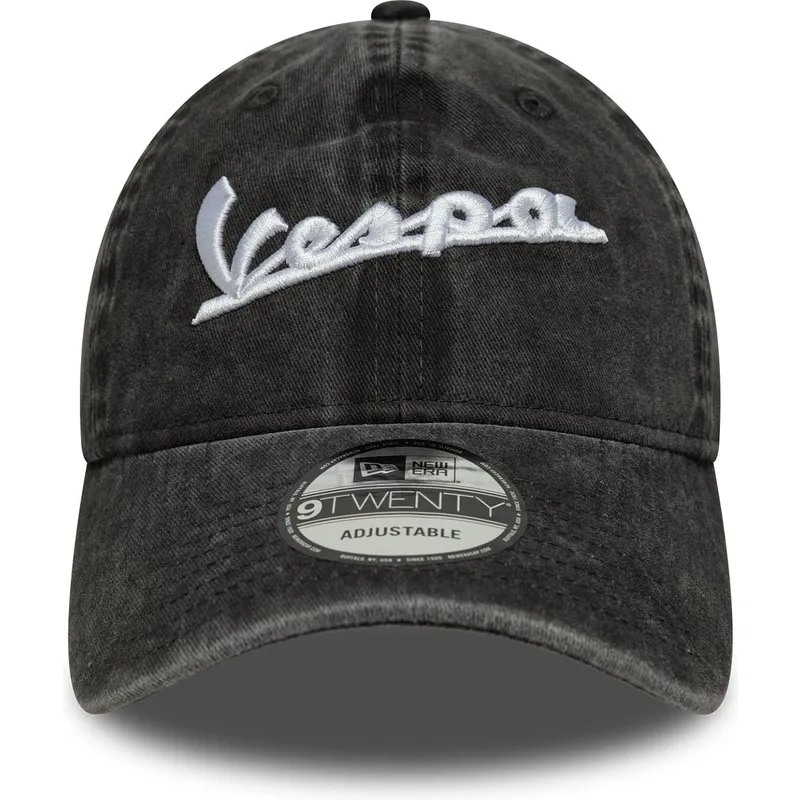 cappellino-curvo-nero-regolabile-9twenty-washed-di-vespa-piaggio-di-new-era