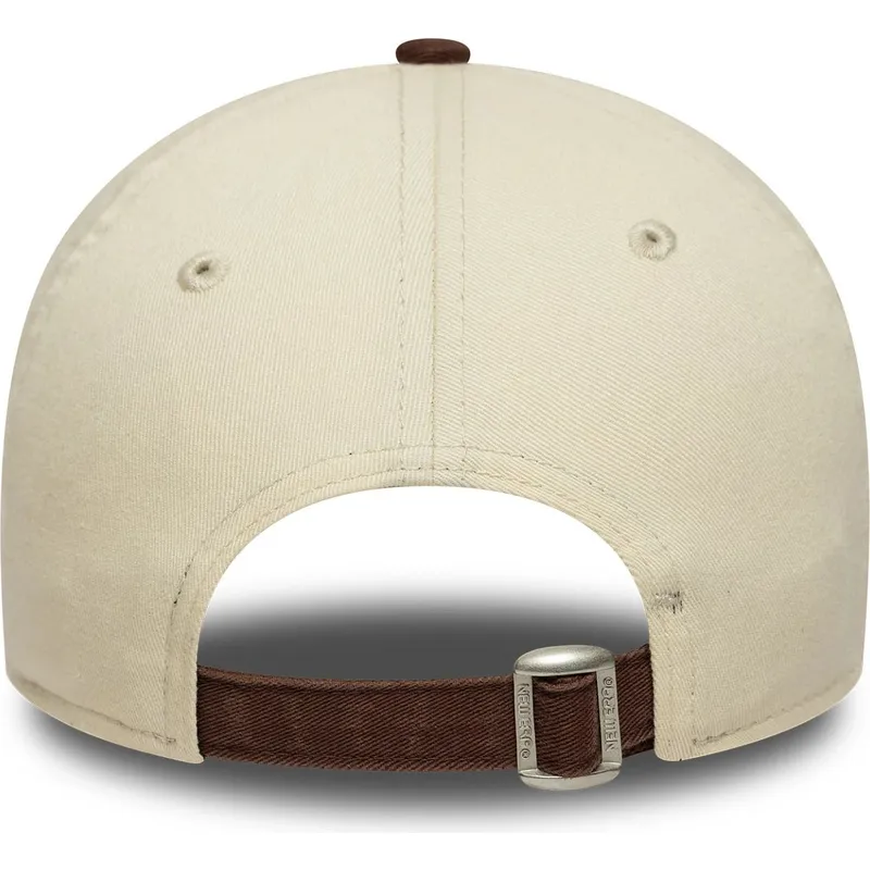 gorra-curva-beige-y-marron-ajustable-9twenty-mini-washed-de-new-york-yankees-mlb-de-new-era