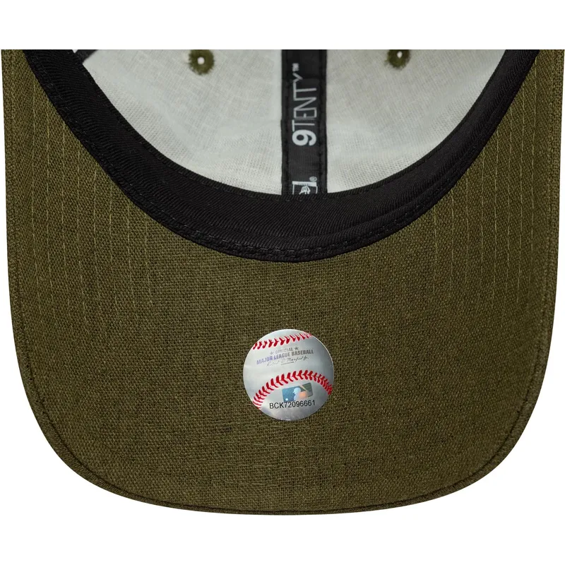 cappellino-curvo-verde-regolabile-9twenty-linen-dei-los-angeles-dodgers-mlb-di-new-era