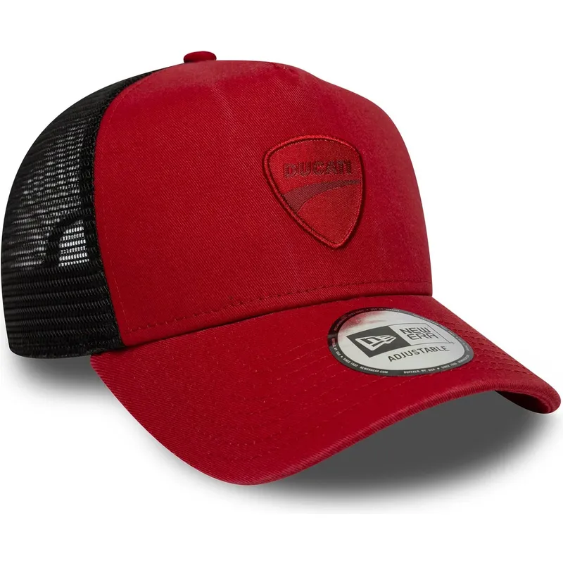 rote-trucker-cap-e-frame-seasonal-von-ducati-motor-motogp-von-new-era