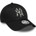 cappellino-curvo-nero-regolabile-da-donna-9forty-animal-infill-dei-new-york-yankees-mlb-di-new-era