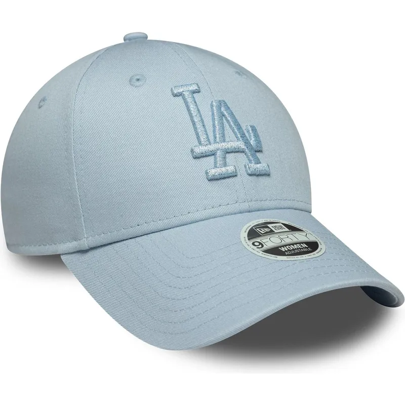 gorra-curva-azul-claro-ajustable-con-logo-azul-para-mujer-9forty-metallic-logo-de-los-angeles-dodgers-mlb-de-new-era
