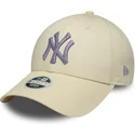 cap-curbata-beige-adjustable-strap-9forty-metallic-de-new-york-yankees-mlb-de-new-era