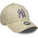 cap-curbata-beige-adjustable-strap-9forty-metallic-de-new-york-yankees-mlb-de-new-era