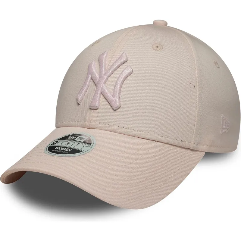justerbar-rosa-bojd-keps-med-rosa-logotyp-for-dam-9forty-metallic-logo-fran-new-york-yankees-mlb-av-new-era