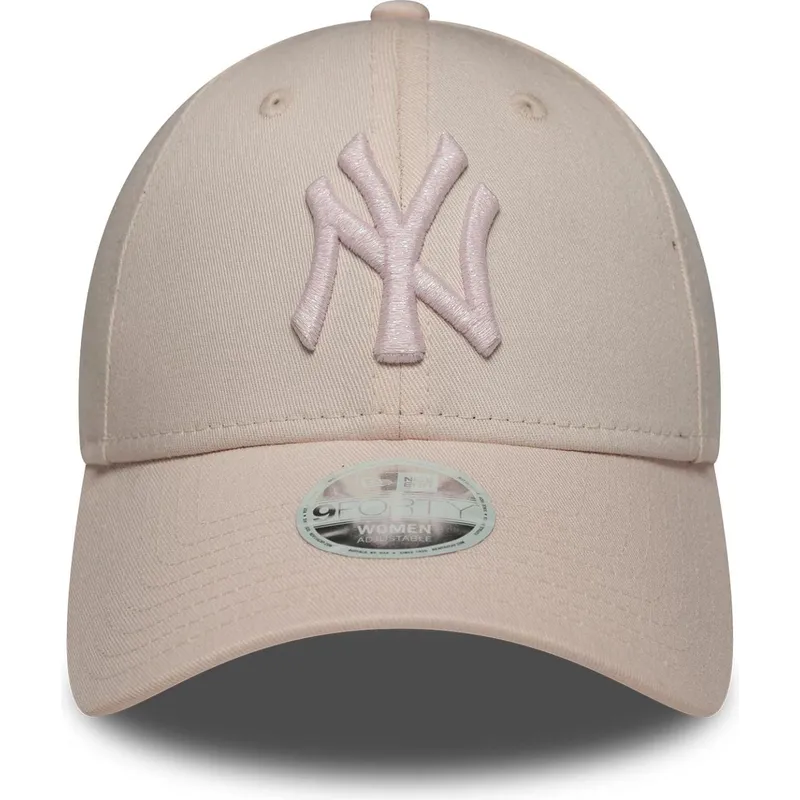 cappellino-curvo-rosa-regolabile-con-logo-rosa-da-donna-9forty-metallic-logo-dei-new-york-yankees-mlb-di-new-era