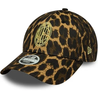 Șepci curbată leopard bandă reglabilă 9FORTY de AC Milan Serie A de New Era