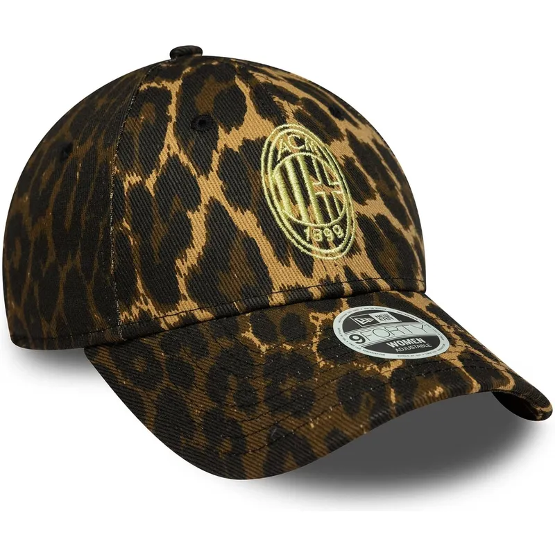 cappellino-curvo-leopardato-regolabile-da-donna-9forty-dell-ac-milan-serie-a-di-new-era