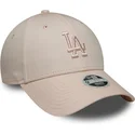 cappellino-curvo-rosa-regolabile-con-logo-rosa-da-donna-9forty-league-essential-midi-dei-los-angeles-dodgers-mlb-di-new-era