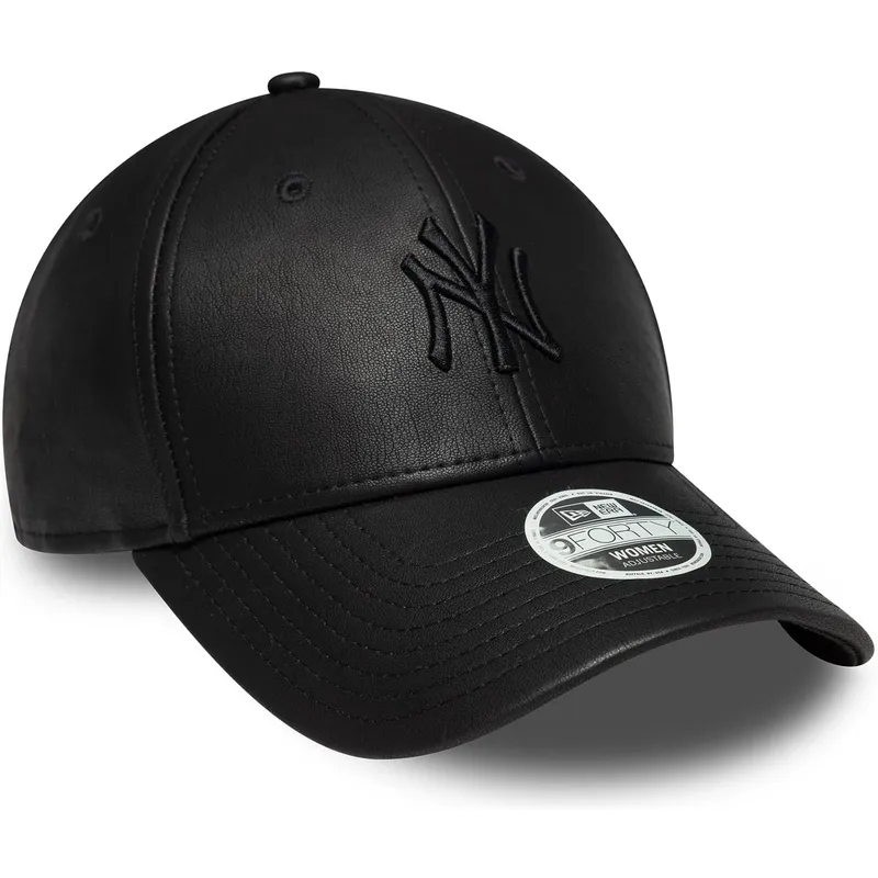svart-bojd-justerbar-keps-med-svart-logotyp-for-dam-9forty-pu-fran-new-york-yankees-mlb-av-new-era