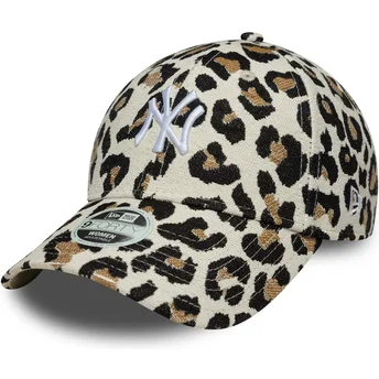 Șepci curbată leopard bandă reglabilă 9FORTY Midi de New York Yankees MLB de New Era