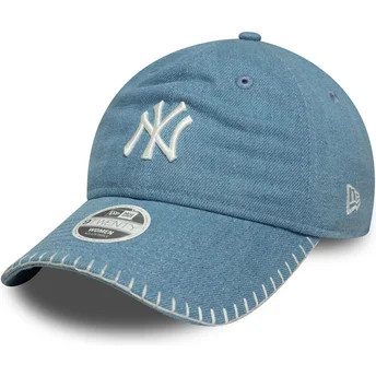 Șepci curbată albastru bandă reglabilă 9TWENTY Denim Stitch de New York Yankees MLB de New Era