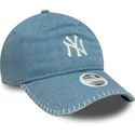 epci-curbata-albastru-reglabila-9twenty-denim-stitch-de-new-york-yankees-mlb-de-new-era