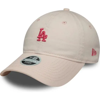 Șepci curbată roz reglabilă 9TWENTY Washed Mini de Los Angeles Dodgers MLB de New Era