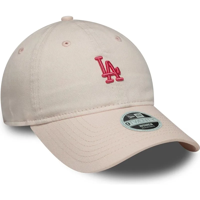 rozowa-regulowana-czapka-z-zakrzywionym-daszkiem-dla-kobiet-9twenty-washed-mini-los-angeles-dodgers-mlb-new-era