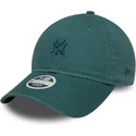 cappellino-curvo-verde-regolabile-da-donna-9twenty-washed-mini-dei-new-york-yankees-mlb-di-new-era