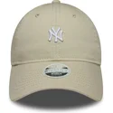 epci-curbata-bej-reglabila-9twenty-washed-mini-de-new-york-yankees-mlb-de-new-era