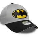 casquette-courbee-grise-et-noire-ajustable-pour-enfant-9forty-batman-dc-comics-new-era