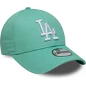 cappellino-curvo-verde-regolabile-per-bambino-9forty-league-essential-dei-los-angeles-dodgers-mlb-di-new-era