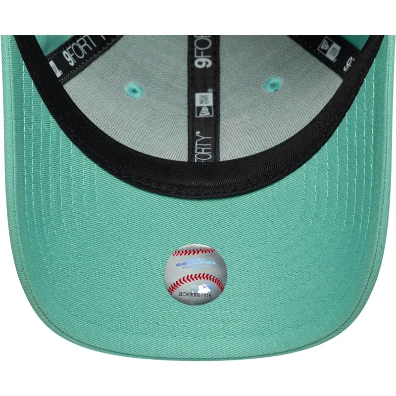 cappellino-curvo-verde-regolabile-per-bambino-9forty-league-essential-dei-los-angeles-dodgers-mlb-di-new-era