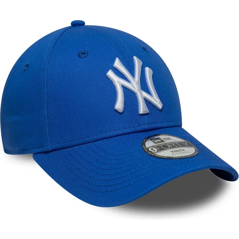 gorra-curva-azul-ajustable-para-nino-9forty-league-essential-de-new-york-yankees-mlb-de-new-era