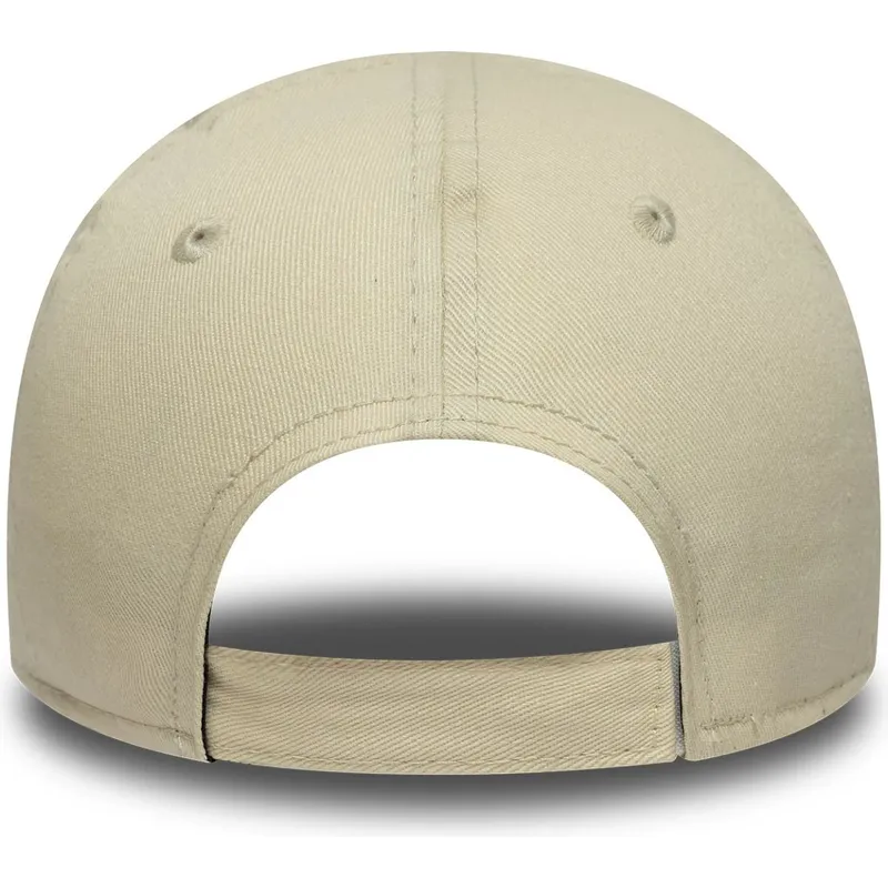 casquette-courbee-beige-et-rose-ajustable-pour-enfant-pequeno-9forty-league-essential-los-angeles-dodgers-mlb-new-era