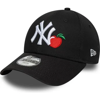 Casquette courbée noire ajustable pour enfant 9FORTY Fruit Icon New York Yankees MLB New Era