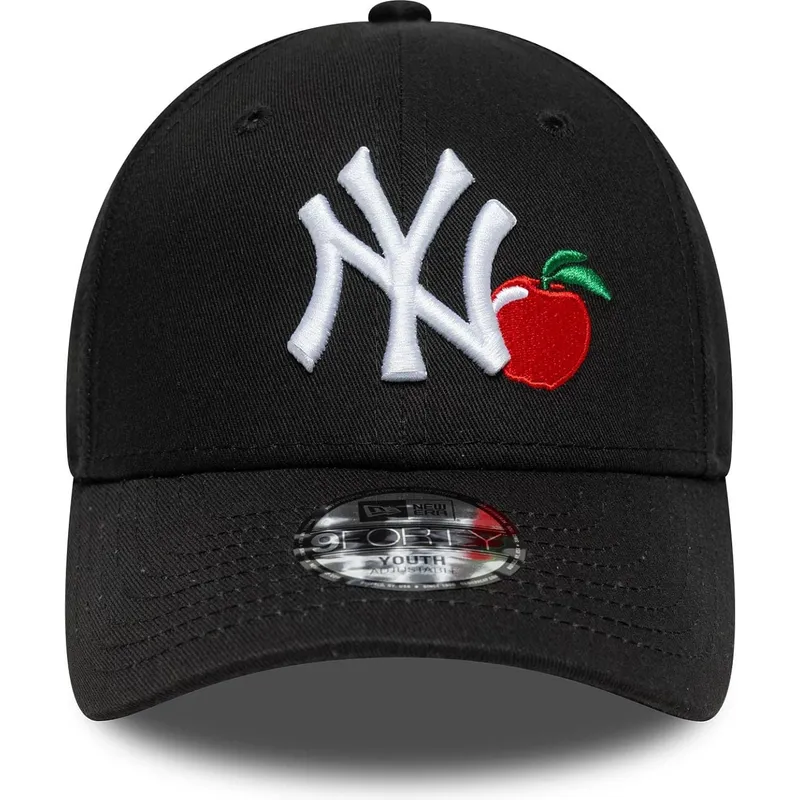 cappellino-curvo-nero-regolabile-per-bambino-9forty-fruit-icon-dei-new-york-yankees-mlb-di-new-era