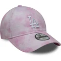 cap-curbata-pink-adjustable-strap-pentru-copii-9twenty-tie-dye-de-los-angeles-dodgers-mlb-de-new-era